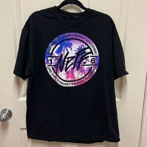 Neff Shirt Black Logo Graphic Short Sleeve Casual T-Shirt